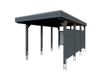 Skan Holz Prístrešok na auto Friesland Hybrid 11 Set antracitový 314 x 555 cm