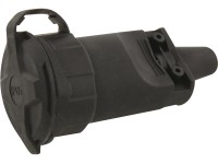 Emos Gumová zásuvka pre predlžovací kábel čierna