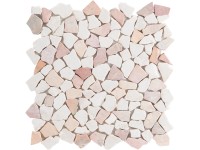 Euro Stone Kamenná mozaika Poly Rosso/Biancone Mini 28 x 28 cm Euro Stone Kamenná mozaika Poly Rosso/Biancone Mini 28 x 28 cm