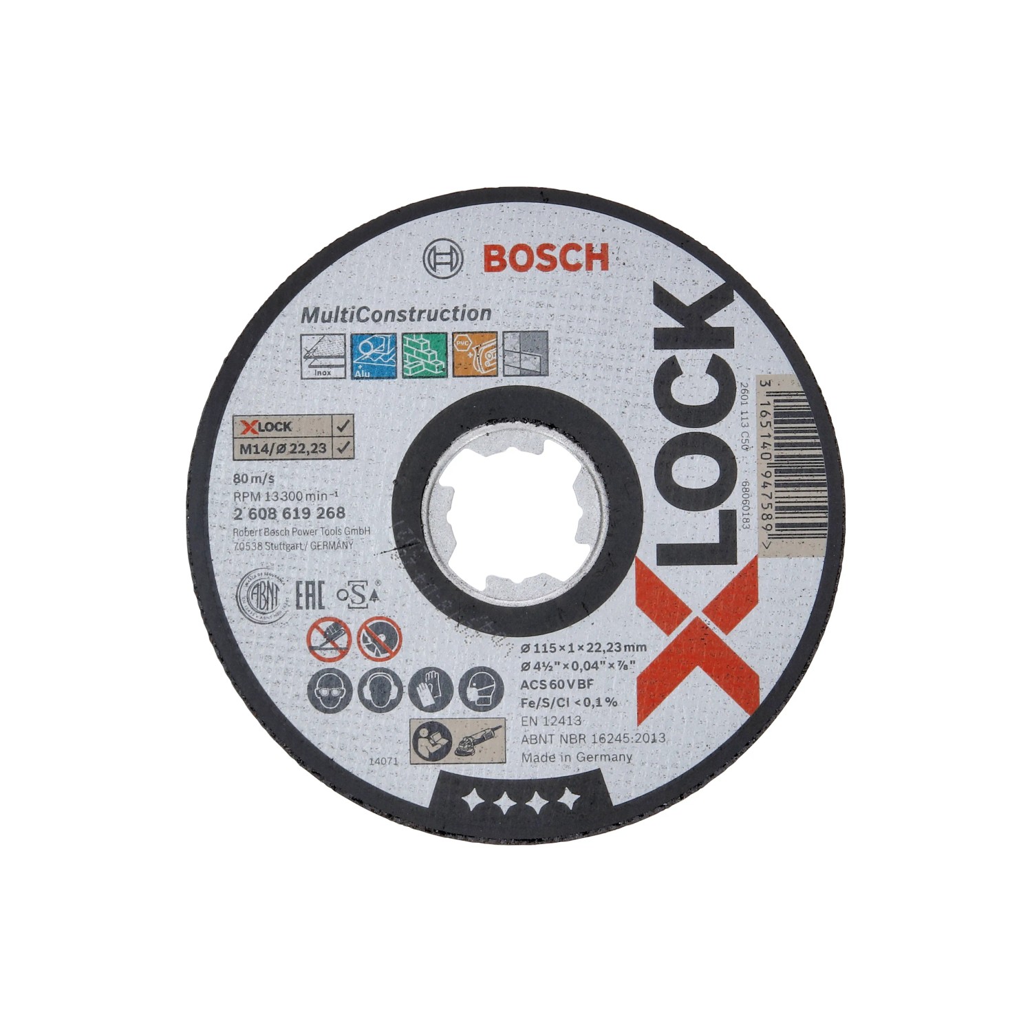 E-shop Bosch Rezný kotúč Expert X-Lock, Multi Construction, pr. 115 x 1 mm