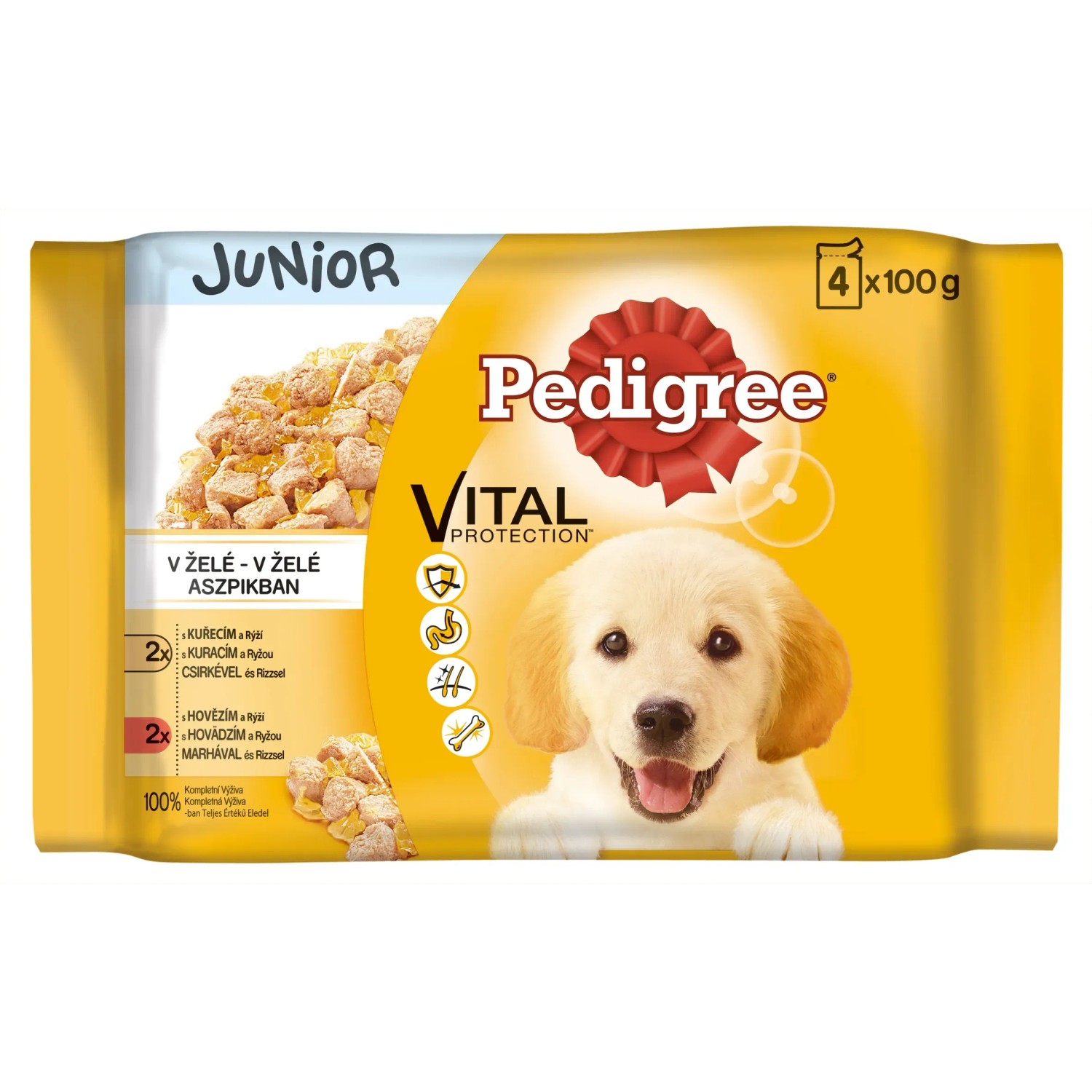 E-shop Pedigree Kapsičky pre psov JUNIOR v želé 4 x 100 g