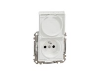 Schneider Electric Jednoduchá zásuvka 2P + PE Sedna, IP44, 16 - 250 V, biela