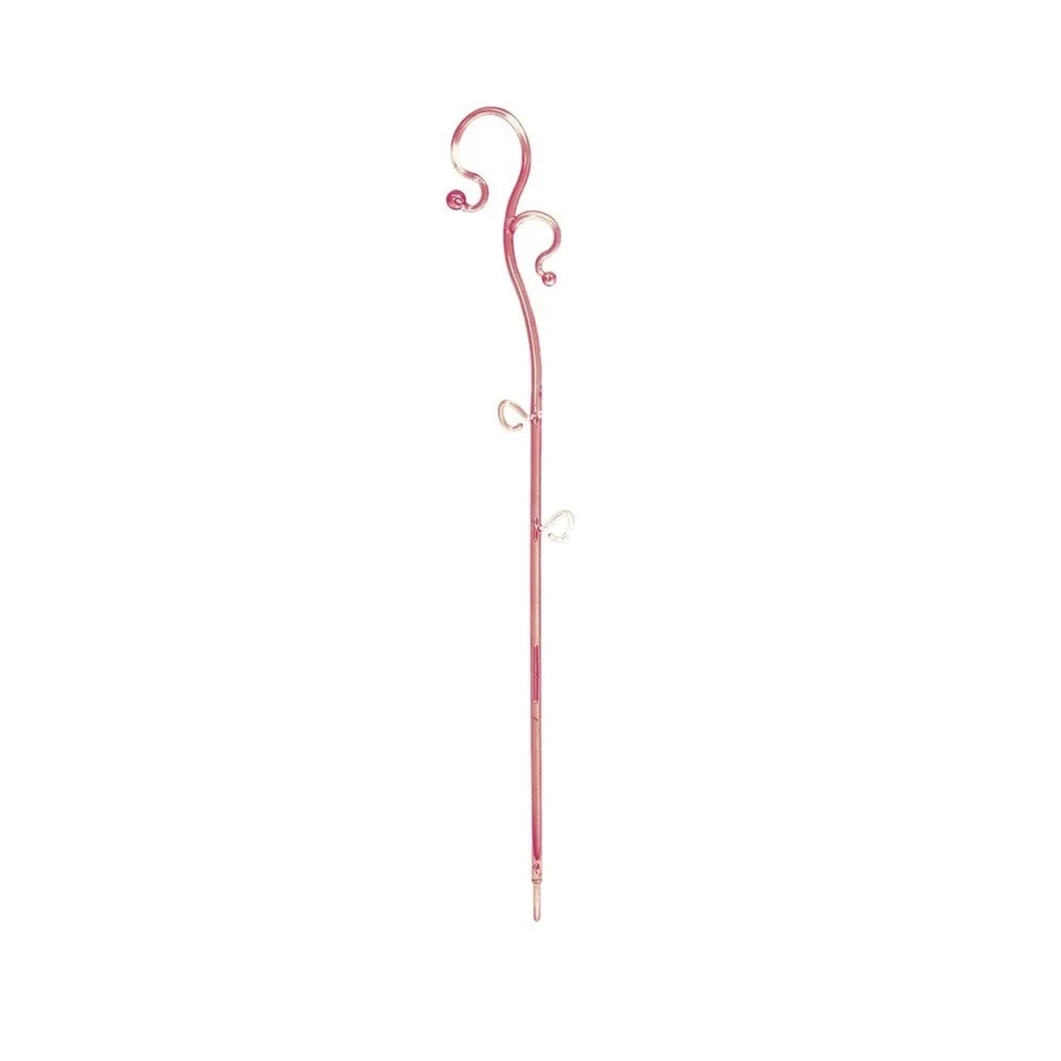 E-shop Prosperplast Podpera na orchideu DECOR, ružová transparentná, 39 cm