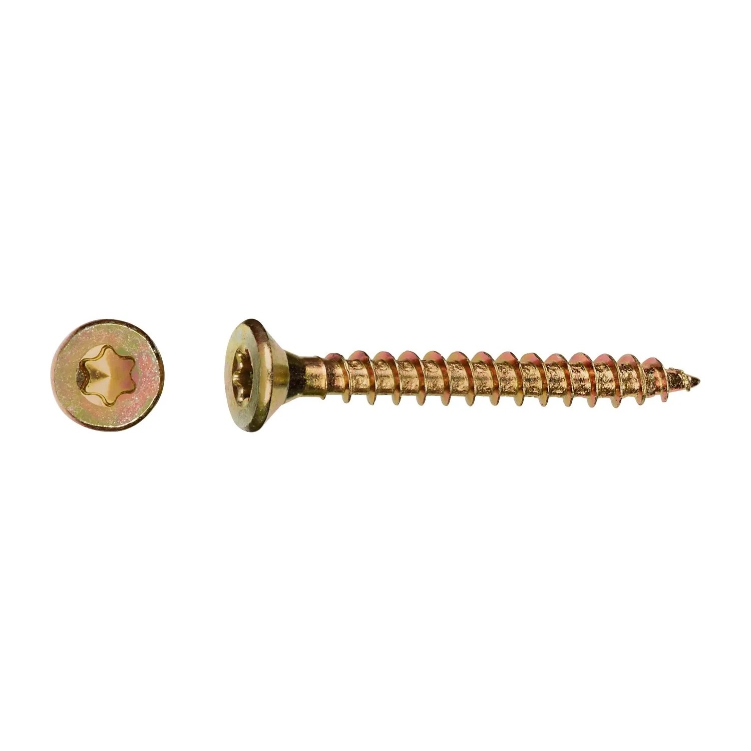 E-shop Uni skrutky so zápustnou hlavou TX30 plný závit žlto pozink. 6x40 mm-na váhu