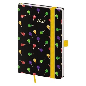Helma 365 Týždenný vreckový diár 2027 A6 Vario Lollipop s gumičkou 10,5x14,8 cm