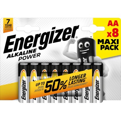 Energizer ALKALINE POWER Alkalická batéria Mignon AA, 8 ks