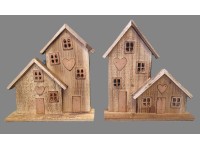 Koopman Dekorácia LED domček so srdcom, svietiaci, rôzne druhy, 1 ks, 28 cm