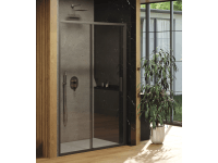 RAVAK Sprchové dvere Blix Slim BLSDP2-120 black + transparent, 120 x 195 cm