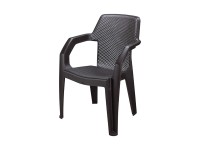 MEGA PLAST Záhradné kreslo MAREA wenge 61,5 x 62 x 86 cm