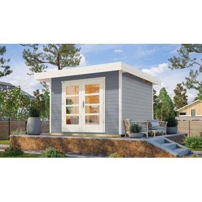 Weka Dizajnový záhradný domček 126 veľ. 3, sivý, 295 x 301 cm