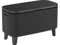 Keter Koktailový stôl Bevy Bar Large Cool Bar, grafitová, 50-74 x 83,5 x 40 cm