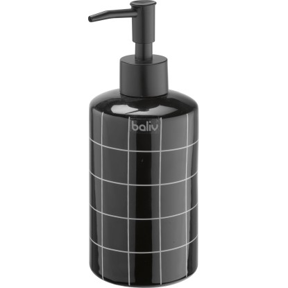 baliv Dávkovač mydla Industrial keramika čierno-biely károvaný