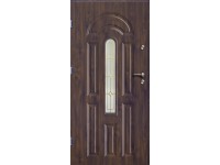 O.K. Doors Vonkajšie oceľové vchodové dvere AZZURO II, tmavý orech, 90 Ľ