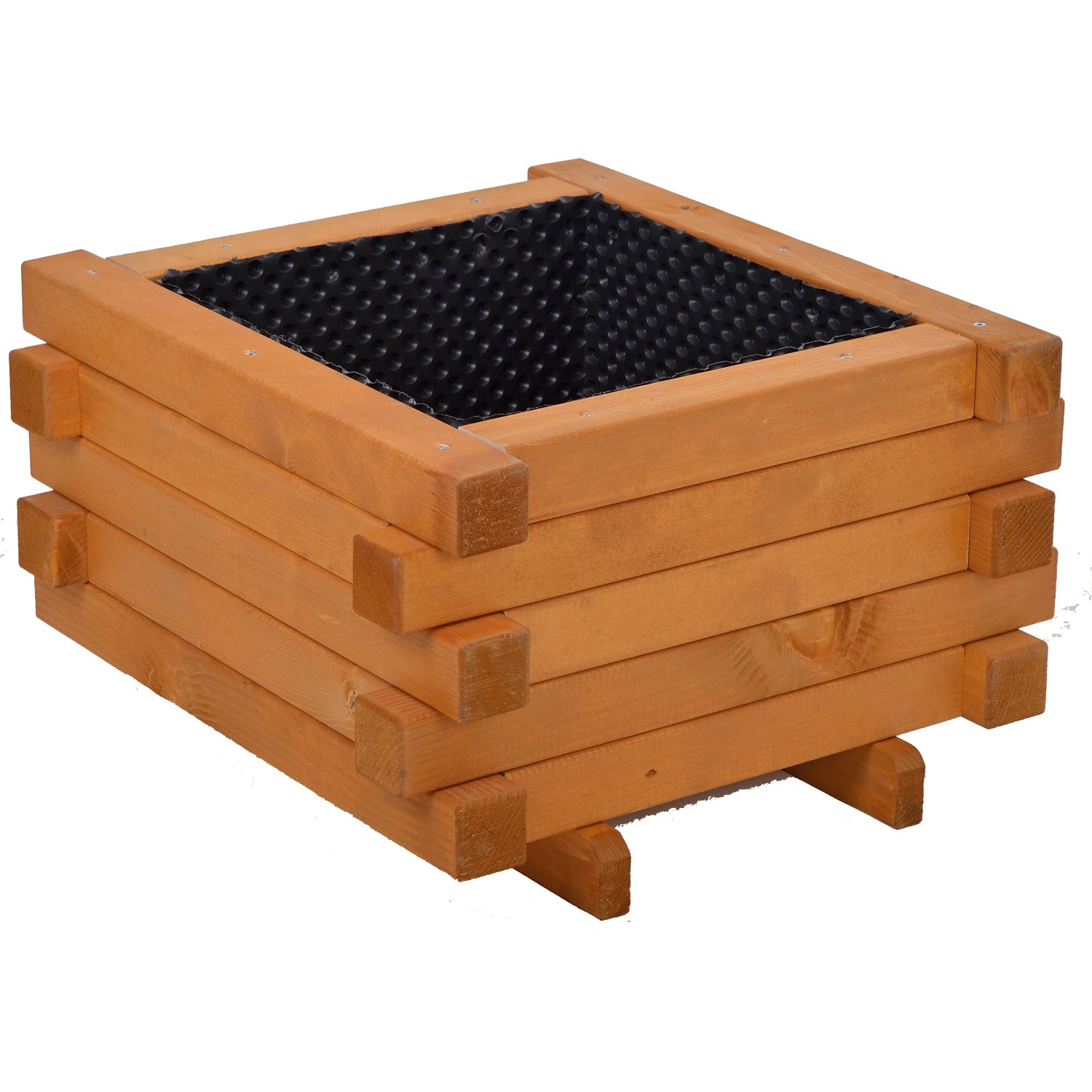 E-shop Gaspo Drevený kvetináč Faak, medovo hnedá, 70 x 70 x 42 cm