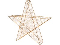 OBI LED kovová hviezda, zlatá 60 cm