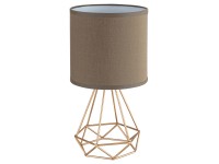 Rabalux Stolná lampa Kinga, hnedá/zlatá, pr. 17 x 32 cm