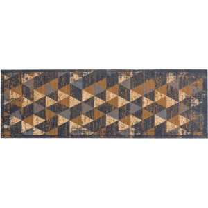 Astra Miabella čistiaca rohožka s trojuholníkmi v sivo-hnedej farbe, 50x150 cm. Zachytávač nečistôt pre interiéry.