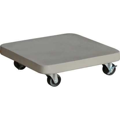 Podstavec pod kvetináč s kolieskami cementový prírodný 27 x 27 x 7 cm