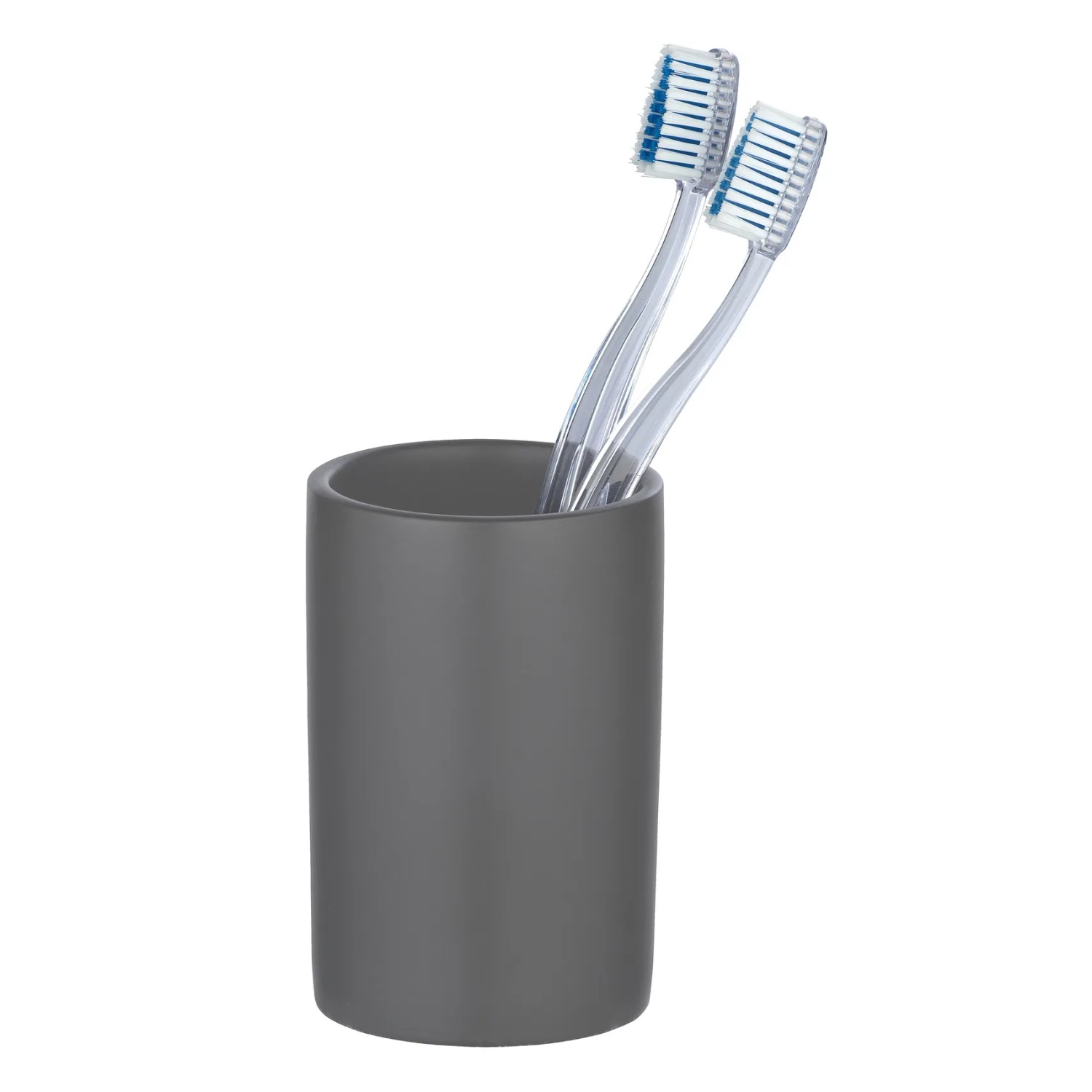 E-shop Wenko Pohár na zubné kefky Polaris sivý matný keramický 7 x 11 x 7 cm sivý