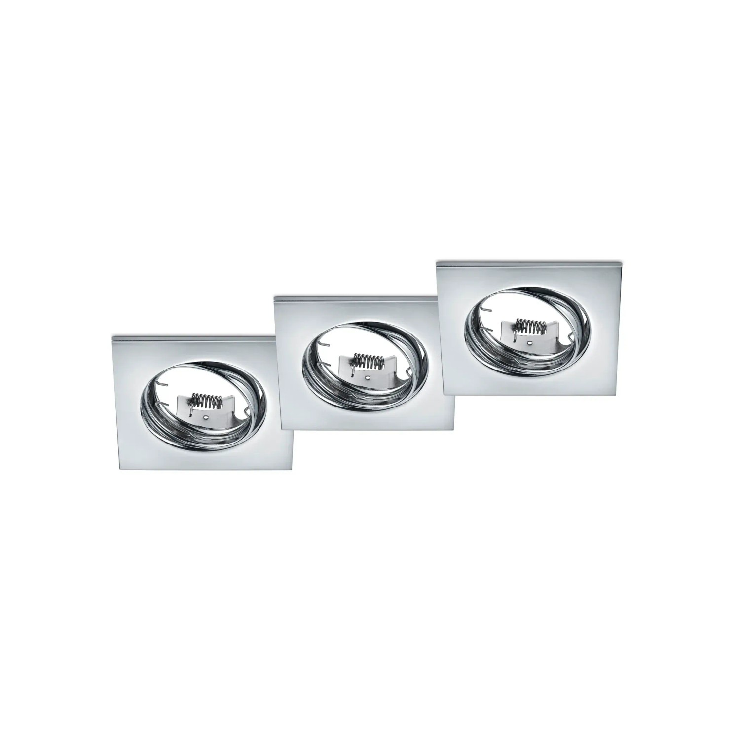 E-shop Trio Vstavané svietidlo Jura 3 x GU10, chróm 80 x 80 x 70 mm