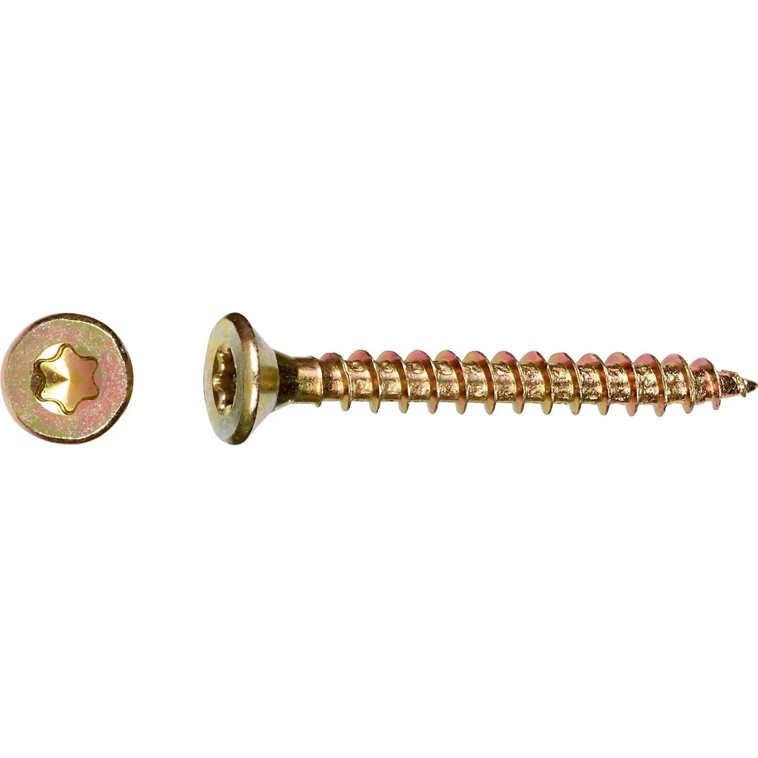 E-shop Uni skrutky so zápustnou hlavou TX25 plný závit žlto pozink. 5x25 mm, 200 ks