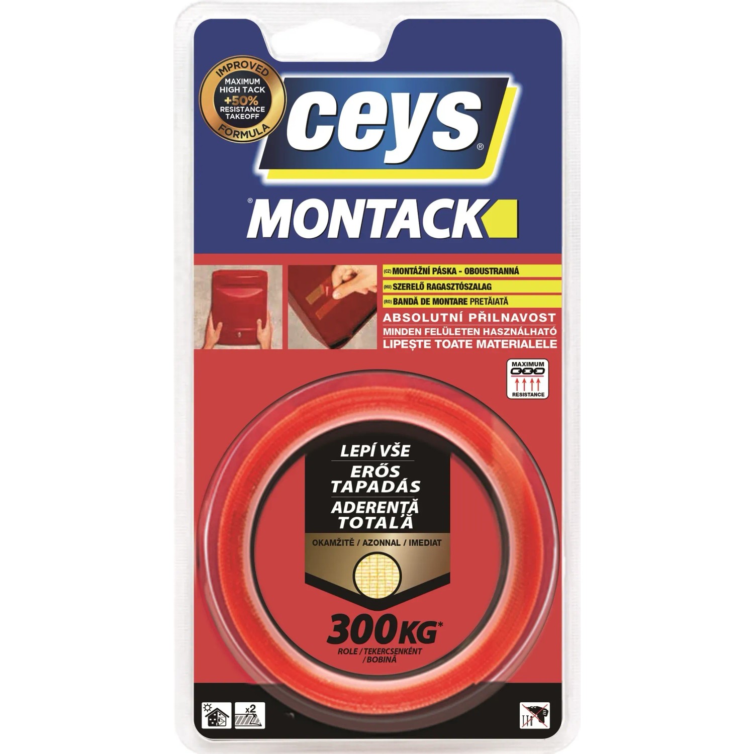 E-shop Ceys Páska obojstranná MONTACK LEPÍ VŠETKO OKAMŽITE 2,5 m x 19 mm