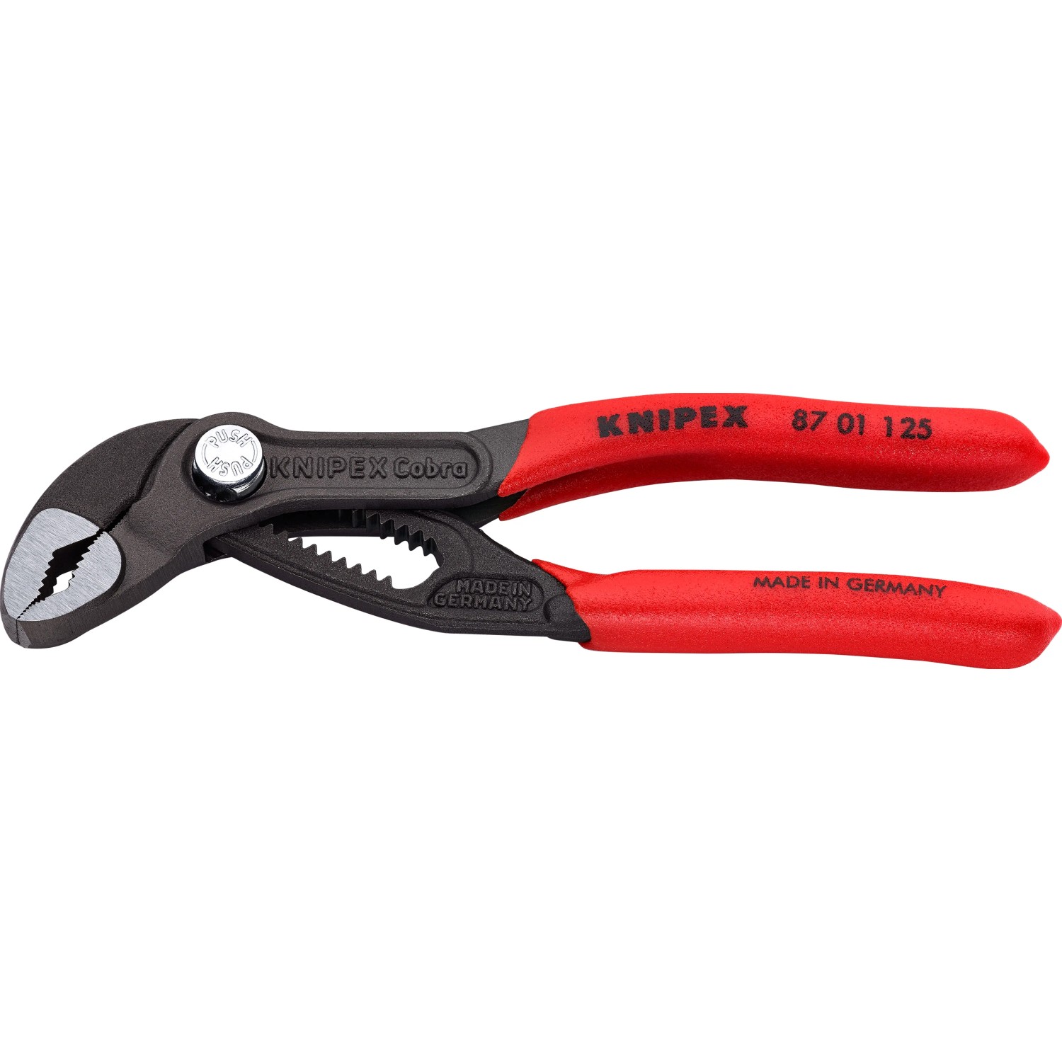 E-shop Knipex Kliešte na vodné čerpadlá Cobra, fosfátované na sivo, 125 mm