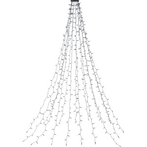 LED stromový svetelný záves s 512 LED, teplá/studená biela, pre vnútorné aj vonkajšie použitie.