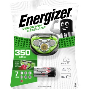 Čelovka Energizer Vision HD+ so 7 LED, vrátane batérií. Ideálne pre prácu aj voľný čas.