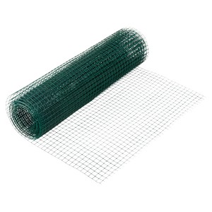 Zelené pletivo pre voliéry, oká 12,7 mm, 5x0,5 m, drôt 0,9 mm, PVC povlak.