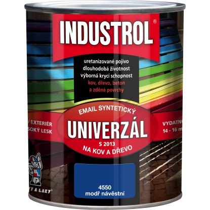 INDUSTROL Email na kov a drevo S2013 UNIVERZÁL 4550 modrá návestná 750 ml