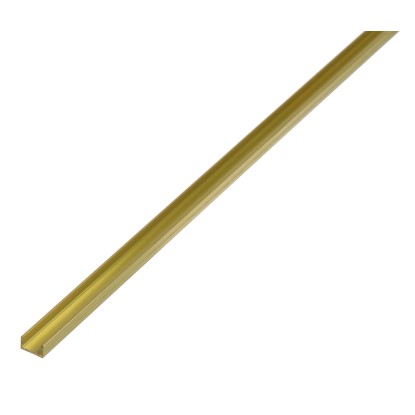 GAH Alberts U-profil, mosadz, 6 x 6 x 1000 mm, hr. 1 mm