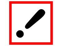 Tabuľka Symbol GHS 07 PODRÁŽDENIE 105 mm x 105 mm