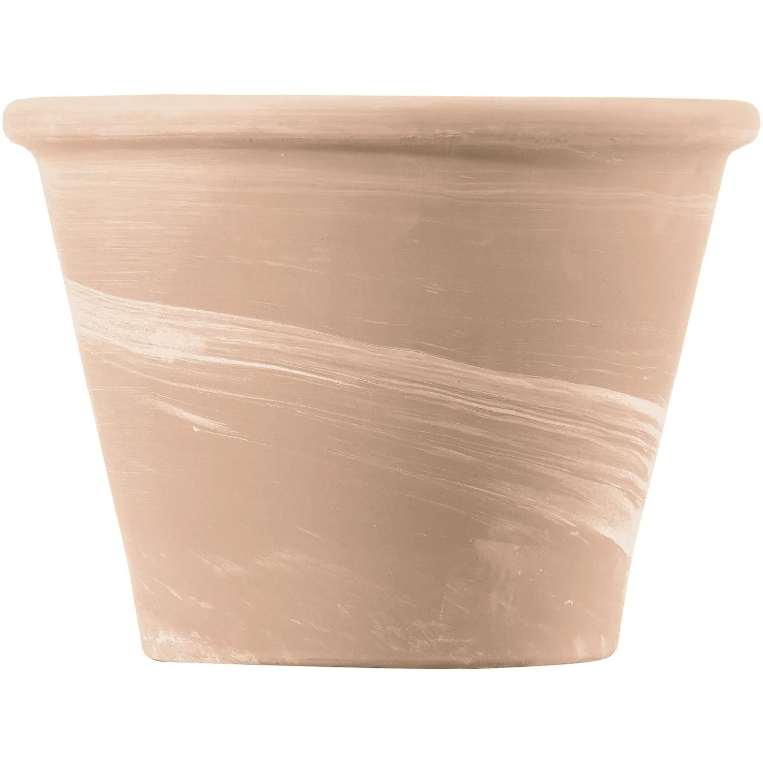E-shop Deroma Terakotový kvetináč Vasum Duo White, pr. 17 x 13 cm
