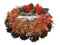 Venček máčkový s nápisom vzpomíname pr. 13 cm Venček máčkový s nápisom vzpomíname pr. 13 cm