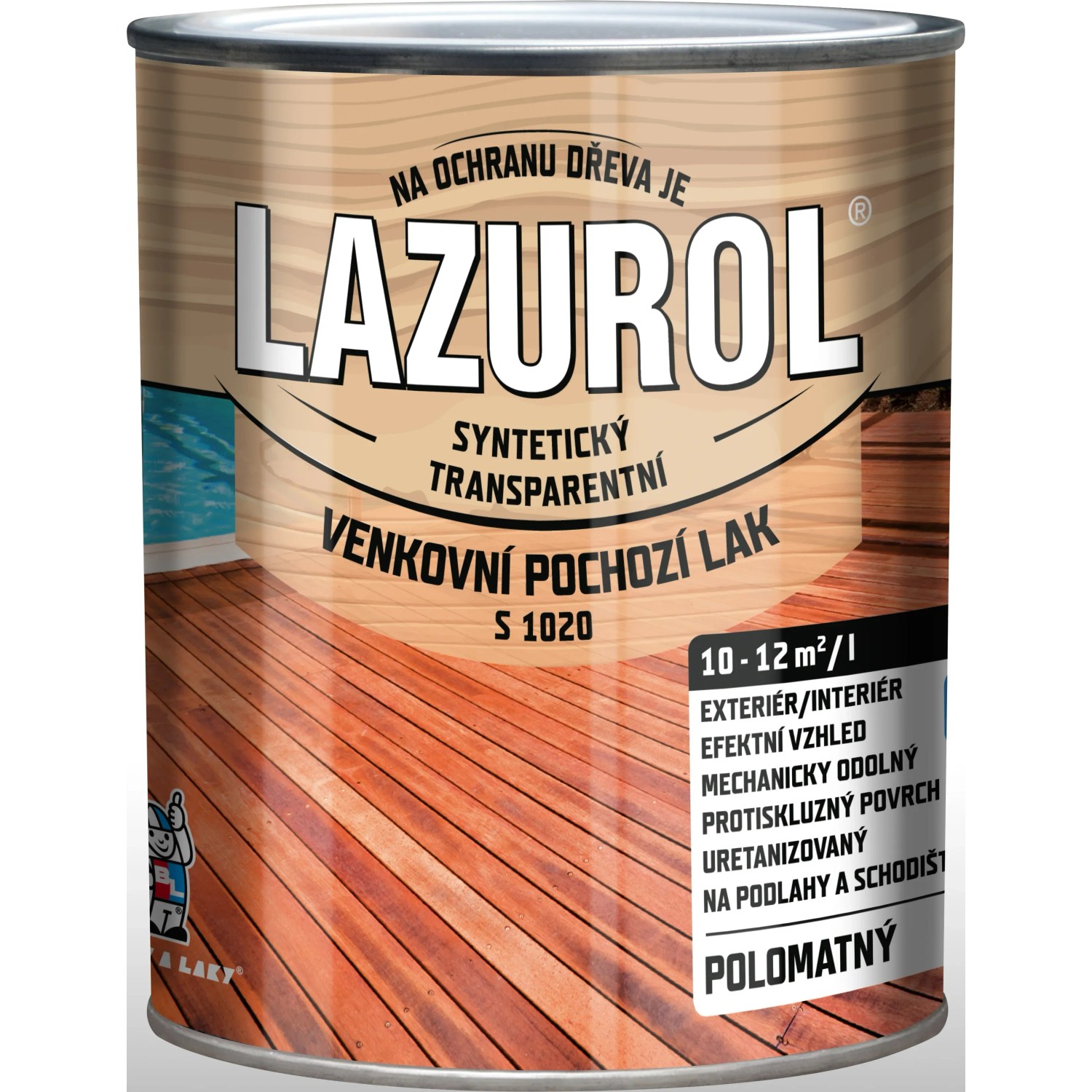 E-shop Lazurol Lak vonkajší pochôdzny S1020 transparentný 750 ml