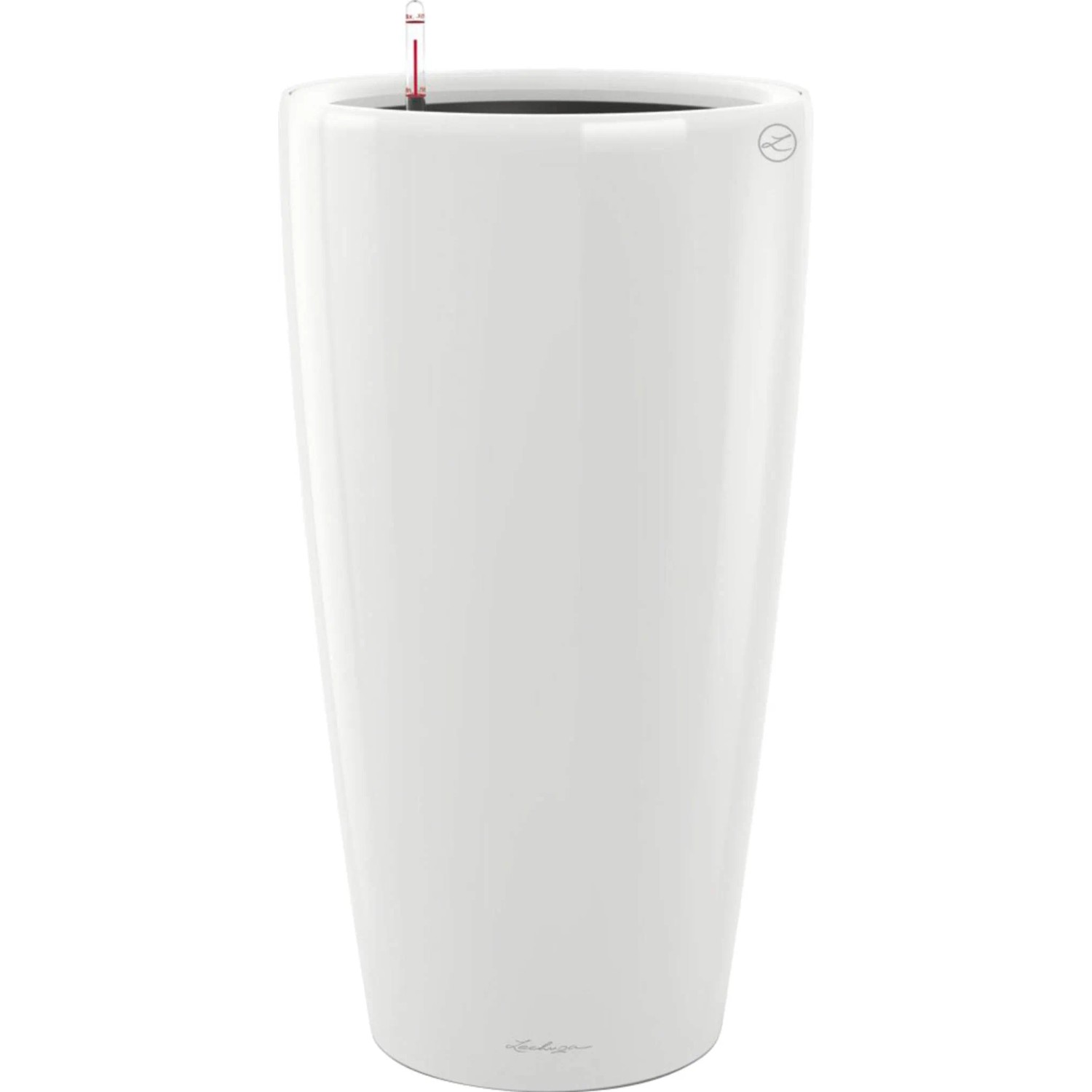 E-shop Lechuza Kvetináč Rondo 32 Premium, biela vysoko lesklá, pr. 32 x 56 cm