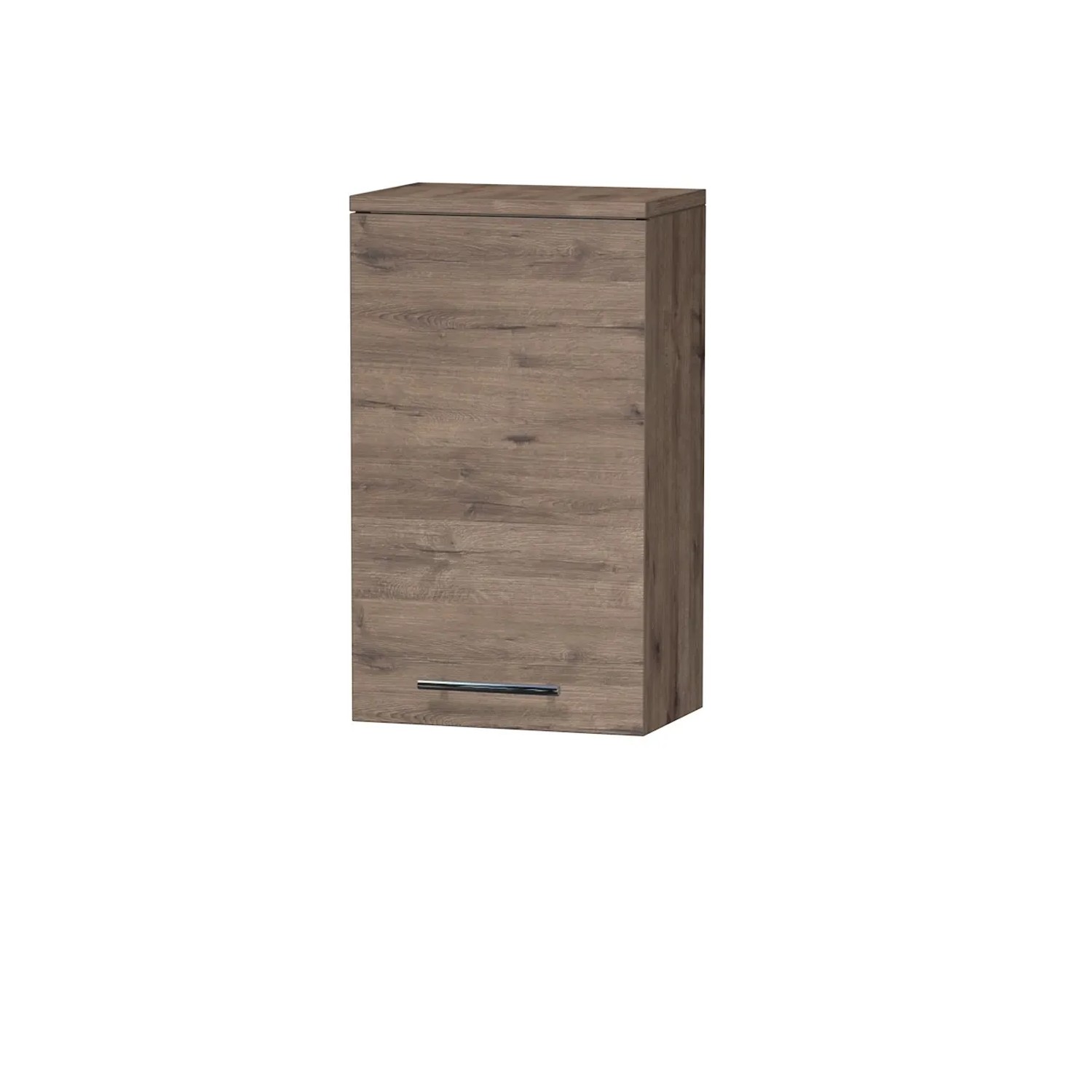 E-shop INTEDOOR Horná závesná skriňa BEE ľavá, úchyt chróm, š. 35 cm, dub Wellington