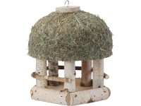 Kŕmidlo so strechou zo sena 29 cm x 28,5 cm x 30 cm