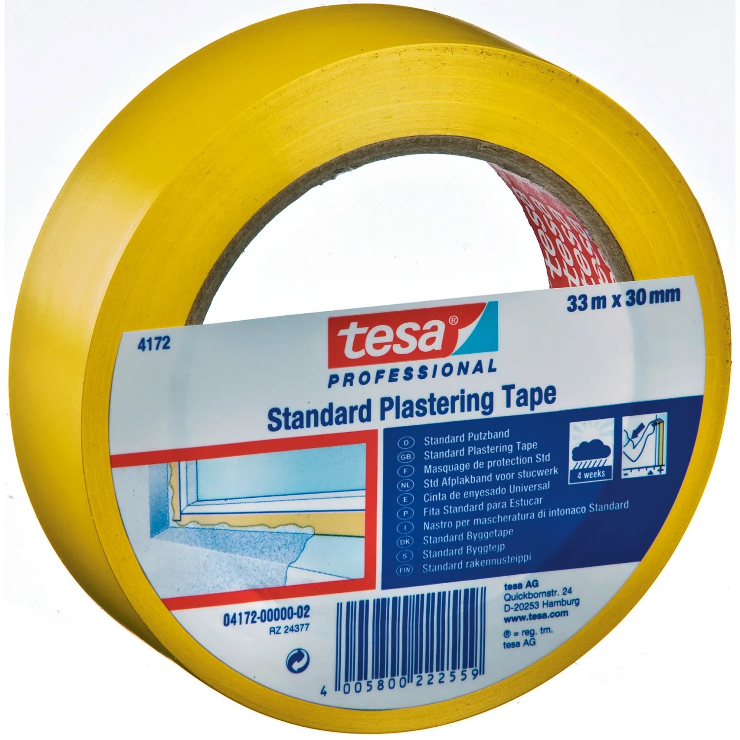 E-shop tesa Plastová maskovacia páska Standard omietacia žltá
