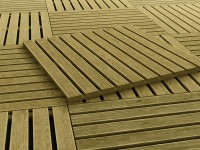 Drevená dlaždica drážkovaná, tlakovo impregnovaná, 100 x 100 x 3,6 cm