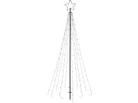 LED vianočný stromček s hviezdou 170LED 2v1 studená/teplá biela IP44pr.120x220cm