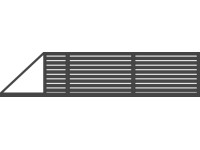 JARMEX Posuvná brána TRENTO s pohonom, čiernosivá RAL7021, 1350 x 4000/6000mm, Ľ JARMEX Posuvná brána TRENTO s pohonom, čiernosivá RAL7021, 1350 x 4000/6000mm, Ľ