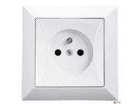 Zásuvka jednoduchá Pola, biela