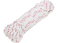 LUX-TOOLS Polyesterové lano pletené bielo-červené pr. 10 mm x 20 m
