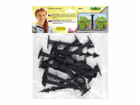 NOHEL GARDEN Kolík kotviaci plastový čierny 12 cm, 15 ks