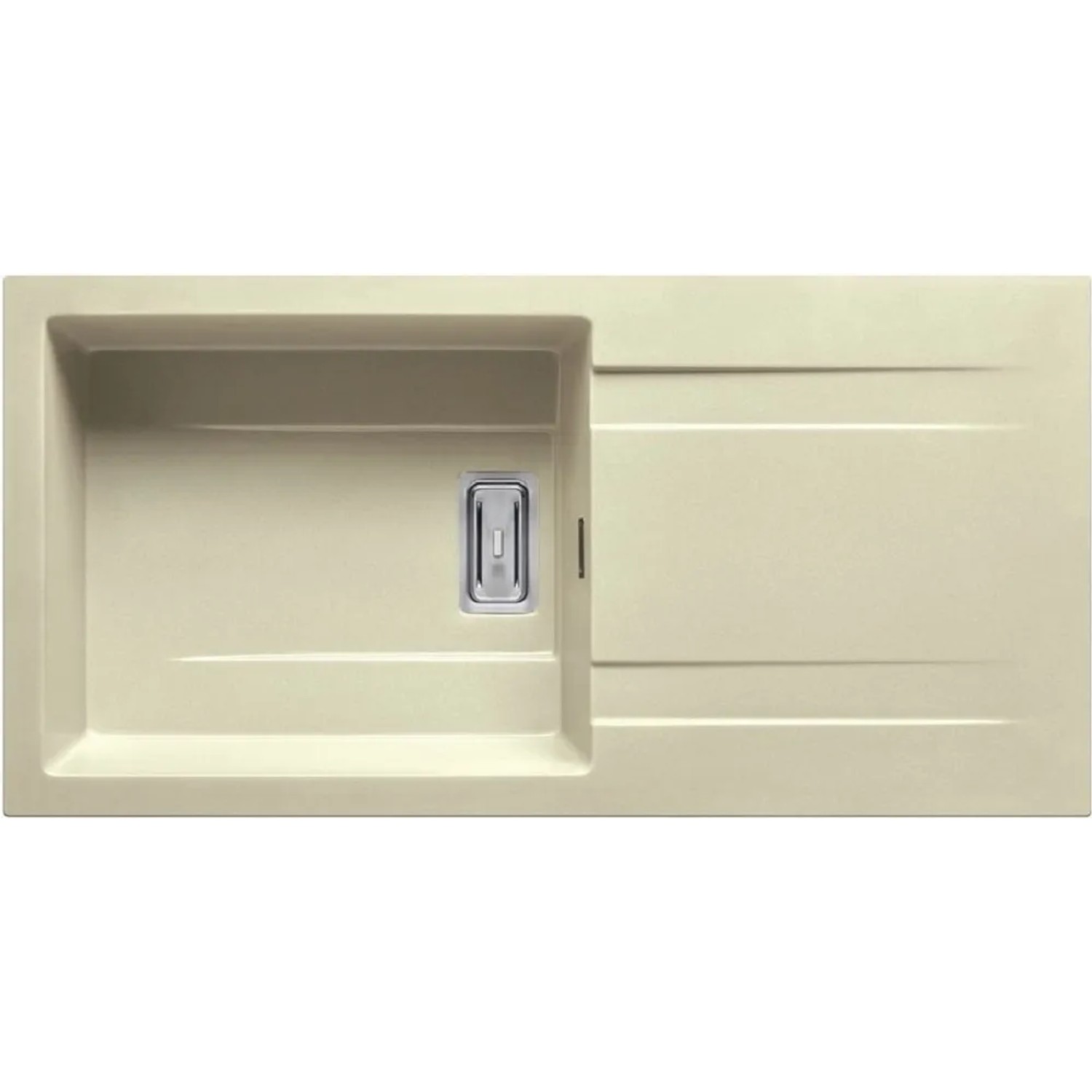 E-shop Pyramis Granitový drez s odkvapkávačom Kartesio 1B 1D Plus, beige, 100 x 50 cm