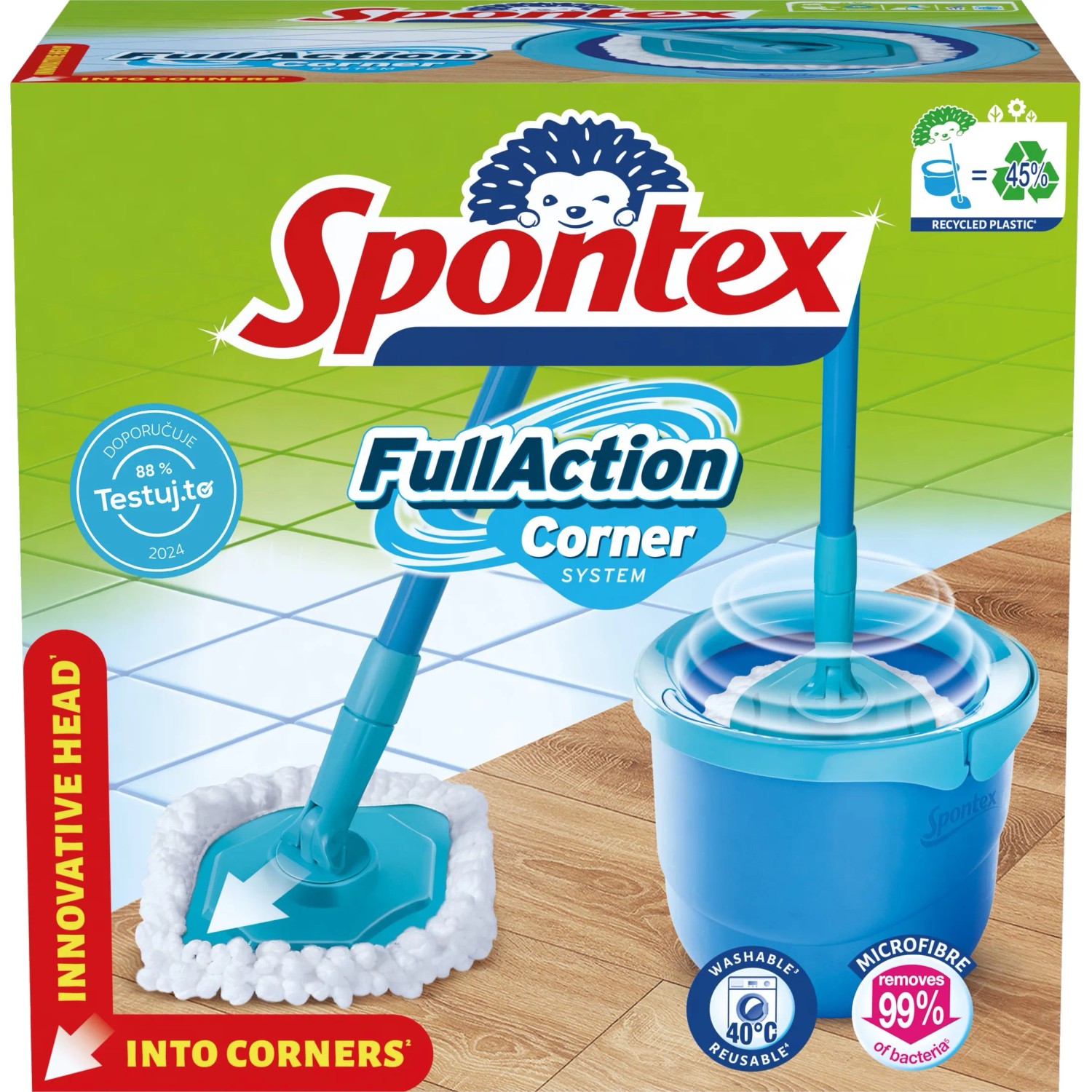 E-shop Spontex Súprava strapcového mopu Full Action Corner System