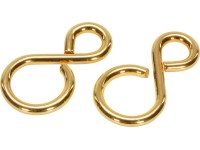 LUX-TOOLS S-hák, mosadz, 2ks, 38 x 20 x pr. 5 mm