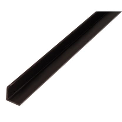 GAH Alberts Uhlový profil, rovnor., plast, čierna, 30 x 30 x 1000 mm, hr. 2 mm